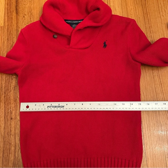 RALPH LAUREN SPORT Womens Red V Neck M Long Sleeve Casual Sweater 
**** - Picture 11 of 13